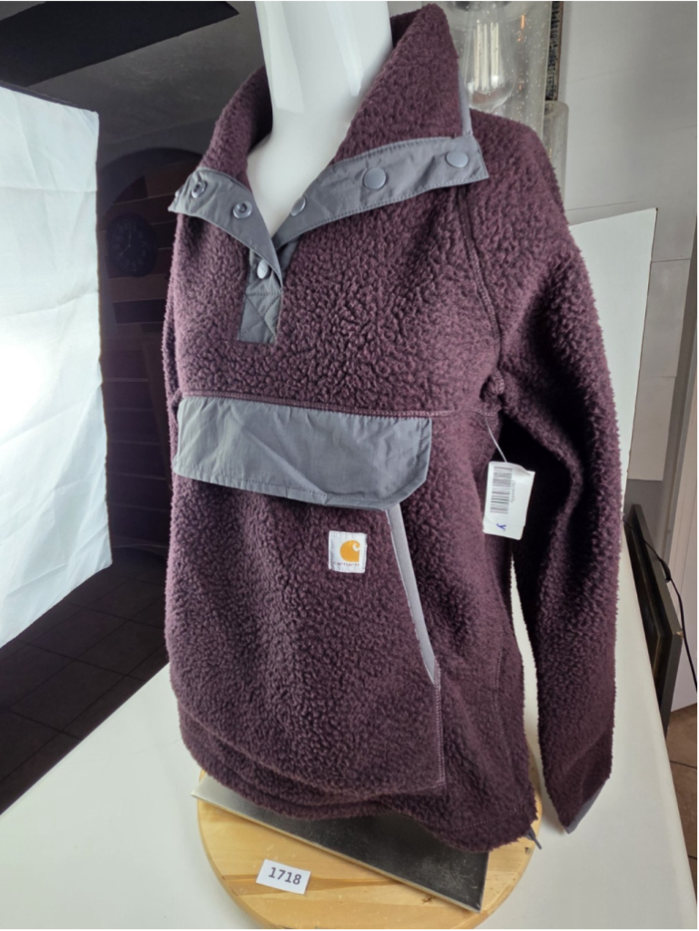 Carhartt Women’s Fleece Pullover Jacket XS Sherpa Snap Front OJ4991-W #1718